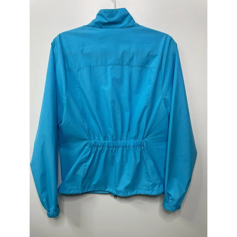 Kate Lord Full Zip Windbreaker Golf Jacket Outerwear Long Sleeve Collar Blue‎ M